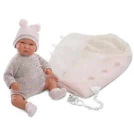 llorens-74048-lala-saquito-rosa-42cm
