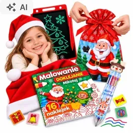 prezent-na-mikolajki-paczka-dla-dzieci-tablet-kolorowanka-dlugopis-mikolaj