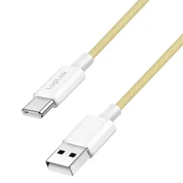 logilink-usb-a-usb-c-0-5m-w-nylonowym-oplocie-zolty