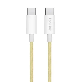 logilink-usb-c-1-0m-w-nylonowym-oplocie-zolty