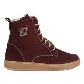buty-damskie-zimowe-barefoot-skorzane-b18-bordowe