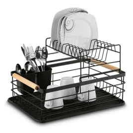 suszarka-do-naczyn-ociekacz-dwupoziomowa-taca-pojemnik-tadar-43x29x27-metalowy-czarny-stojak-kuchenny-na-talerze-i-kubki
