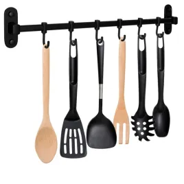 reling-kuchenny-drazek-na-akcesoria-z-haczykami-do-kuchni-czarny-mat-kolki-wieszak-scienny-organizer-przyborow-6-miejsc-dlugosc-50-cm