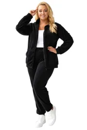 damski-komplet-welurowy-dresowy-z-kapturem-bluza-spodni-czarny-r-xl-odziez-domowa-homewear-stroj-wypoczynkowy-poliester-bez-wzoru