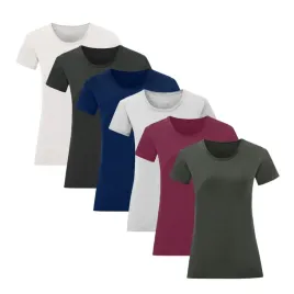 zestaw-6-koszulek-damskich-100percent-bawelna-krotki-rekaw-koszulki-klasyczne-t-shirty-gladkie-wielokolorowe-rozmiar-s