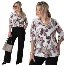 bluzka-damska-elegancka-rekaw-3-4-we-wzory-polski-producent-duze-rozmiary-bawelniana-motyw-roslinny-luzny-fason-dekolt-v-biala-44
