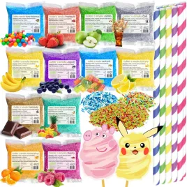cukier-do-waty-cukrowej-12x-100g-kolorowy-w-saszetkach-posypki-postacie-do-maszyn-domowych-i-profesjonalnych-gotowy-do-uzycia-patyczki