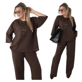 elegancki-komplet-damski-ze-spodniami-polski-producent-duze-rozmiary-dres-zestaw-sportowy-z-wiskozy-rekaw-7-8-brazowy-rozmiar-46