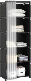 regal-modulowy-z-zaslonka-szafka-na-ksiazki-ubrania-5-polek-czarny-lekki