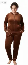 damski-komplet-welurowy-dresowy-z-kapturem-bluza-spodni-brazowy-r-m-odziez-domowa-stroj-casualowy-z-poliestru-gladki-fason-regular