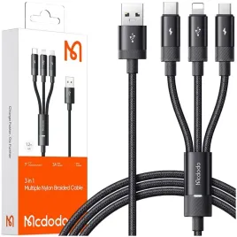 mcdodo-kabel-usb-3w1-szybkie-ladowanie-usb-c-lightning-micro-usb-qc-1m-led-przewod-w-oplocie-do-smartfona-i-tabletu-czarny-12-m