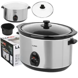 lund-wolnowar-garnek-ceramiczny-slow-cooker-inox-lcd-320w-56l-3tryby-67661-do-powolnego-gotowania-podtrzymywanie-temperatury-szklana-pokrywa