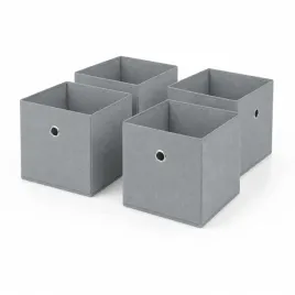 organizer-pudelko-do-przechowywania-zestaw-4szt-28x28x28-cm-szary-pojemnik-na-ubrania-bielizne-ksiazki-wklad-szafowy