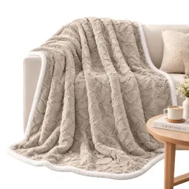 koc-sherpa-160x200-cm-bezowy-puszysty-cieply-miekki-narzuta-pled-baranek-mikrofibrowe-przykrycie-na-lozko-i-kanape