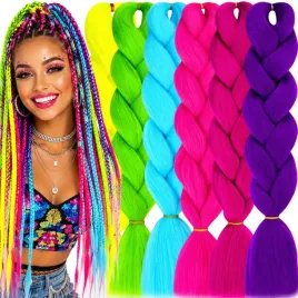 6xwlosy-syntetyczne-sztuczne-kolorowe-na-warkoczyki-neonowe-zestaw-festiwal-doczepiane-pasemka-do-plecionek-60-cm