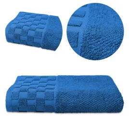 recznik-kapielowy-70x140-premium-550g-duzy-gruby-bawelniany-grid-niebieski-szybkoschnacy-geometryczny-na-prezent