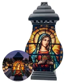 znicz-witrazowy-szklany-lampion-matka-boska-maryja-czarny-na-grob-premium-dekoracja-cmentarna-oswietlenie-led-40-cm