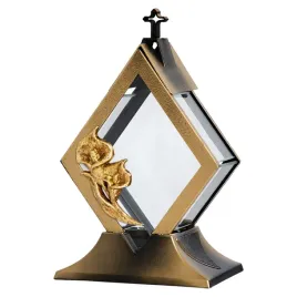 znicz-kalia-zloty-szklany-romb-z-kwiatem-35-cm-na-grob-wszystkich-swietych-lampion-cmentarny-dekoracja-nagrobna-led-ponad-75-h-swiecenia