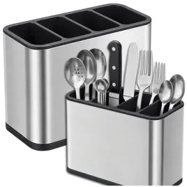 suszarka-ociekacz-na-sztucce-stojak-organizer-pojemnik-kuchenny-z-tacka-metalowy-koszyk-na-widelce-noze-lyzki-srebrny-18-cm