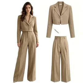 eleganckie-krotkie-garnitury-dla-kobiet-stroj-westernowy-poczucie-designu-s-zestaw-odziezowy-z-poliestru-brazowy-bez-wzoru