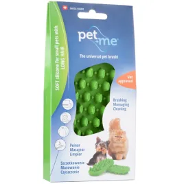 szczotka-dla-malych-psow-pet-me-silicone-green-do-czesania-dlugowlosych-zwierzat-miekka-dwustronna-odpowiednia-leworecznym