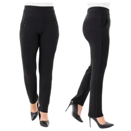spodnie-damskie-na-gumce-elastyczne-duze-rozmiary-materialowe-eleganckie-czarne-wysoki-stan-gladkie-48-50