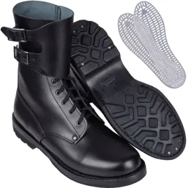 buty-wojskowe-opinacze-skorzane-wp-glany-trzewiki-skora-wkladki-r-42-czarne-wysokie-obuwie-sznurowane-ze-sprzaczka-trapery-meskie