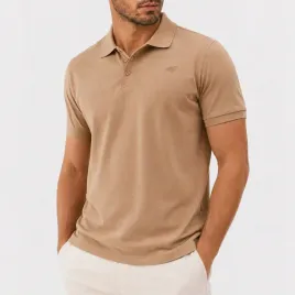koszulka-meska-polo-4f-bawelniana-bezowa-regular-na-guziki-krotki-rekaw-m-t-shirt-z-kolnierzykiem-gladki-fason-do-codziennych-stylizacji