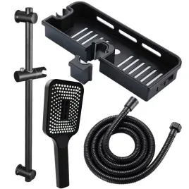 drazek-prysznicowy-z-uchwytem-polka-sluchawka-wezem-czarny-regulowany-zestaw-natryskowy-aluminiowy-do-lazienki-rura-24-mm-dlugosc-60-cm