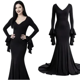 przebranie-kostium-morticia-addams-rodzina-addamsow-na-halloween-suknia-s-m-stroj-damski-czarny-na-impreze-tematyczna-lub-bal-karnawalowy