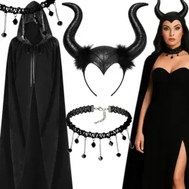 zestaw-gotycka-diabolina-opaska-rogi-toga-naszyjnik-aksamitna-peleryna-przebranie-diabla-na-halloween-stroj-czarny-uniseks-uniwersalny