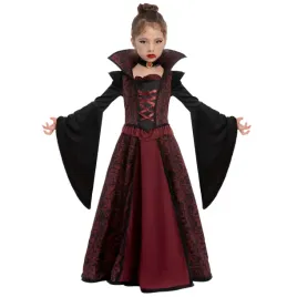 kostium-krolewski-wampirow-dla-dziewczynek-m-halloween-przebranie-wampirzycy-stroj-na-bal-przebierancow-impreze-tematyczna