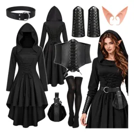stroj-mrocznej-elfki-przebranie-na-halloween-kostium-asasynki-gotki-rozm-xl-czarny-damski-cosplay-fantasy-na-impreze-tematyczna