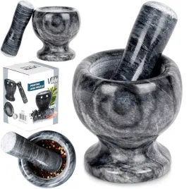 mozdzierz-granitowy-kamienny-kuchenny-do-ucierania-przypraw-pesto-tluczek-rozdrabnianie-ziol-i-czosnku-srednica-11-cm-szary-mozna-myc-w-zmywarce