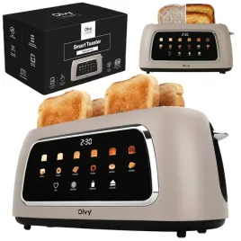 toster-xl-bezowy-1500w-na-4-kromki-6-poziomow-przypieczenia-wyswietlacz-lcd-opiekacz-do-pieczywa-rozmrazanie-timer-regulacja-temperatury