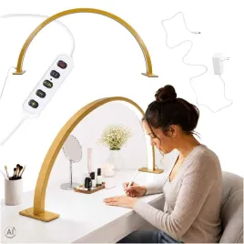 lampa-kosmetyczna-led-bezcieniowa-biurkowa-do-manicure-paznokci-luk-zlota