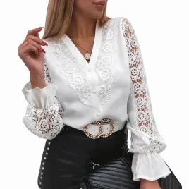 elegancka-koszula-z-koronkowymi-rekawami-bluzka-z-mankietami-falbanka-biala-damska-wizytowa-poliester-bez-wzoru-rozmiar-s-bez-kolnierzyka