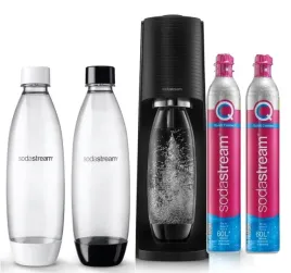 saturator-wody-gazowanej-sodastream-soda-terra-czarny-2x-butelka-2x-naboj-do-przygotowania-napojow-z-babelkami-pojemnosc-1-l