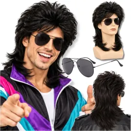 peruka-meska-czarna-okulary-lata-70-80-90-retro-italo-disco-wlosy-kostium-dlugie-sztuczne-pasma-przebranie-na-impreze-tematyczna