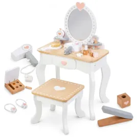 toaletka-dziecieca-drewniana-z-lustrem-taboretem-akcesoriami-biala-85-cm
