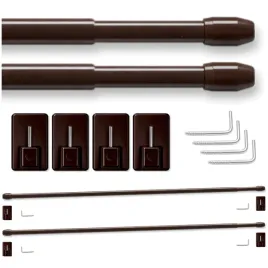 karnisz-mini-do-zazdrostek-metalowy-brazowy-komplet-2-sztuki-regulowany-teleskopowo-od-100-do-150-cm-z-haczykami-do-montazu-klejonymi-i-wkrecanymi