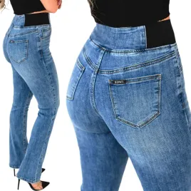 damskie-spodnie-szerokie-jeansy-flare-wysoki-stan-guma-w-pasie-dzwony-l-niebieski-kobieta