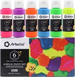 farba-akrylowa-120ml-wodoodporna-blyszczaca-mocna-6-neonowych-kolorow