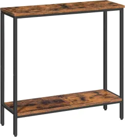 stolik-konsolowy-z-polka-75-x-22-x-75-cm-ciemnobrazowo-czarny