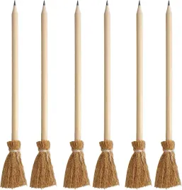 olowki-6-sztuk-drewniane-w-ksztalcie-miotly-czarownicy