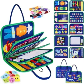 tablica-aktywnosci-montessori-10-w-1-filcowa-niebieska-28-x-22-cm