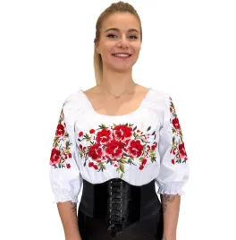 koszula-goralska-damska-haftowana-regionalna-folkowa-roze-biala-rozmiar-s-bialy-bawelna-kobieta