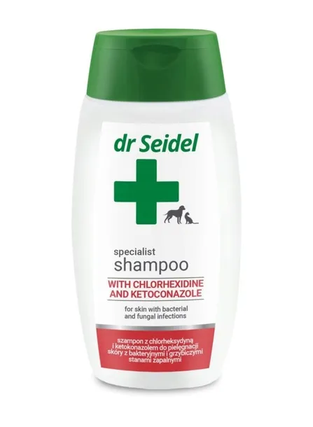 DR SEIDEL Szampon z chlorheksydyną i ketokonazolem 220ml dla psa i kota