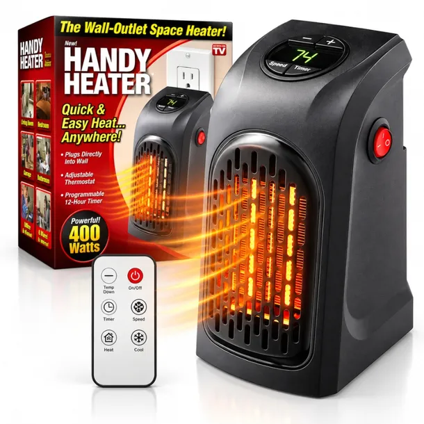 Mini grzejnik elektryczny ogrzewacz HANDY HEATER 400w + pilot