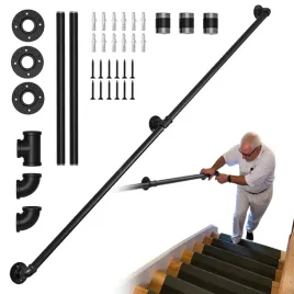 porecz-scienna-schodowa-metalowa-czarna-150-cm-antyposlizgowa-do-schodow-balkonu-wnetrz-i-zastosowan-zewnetrznych-stal-weglowa-powloka-antykorozyjna